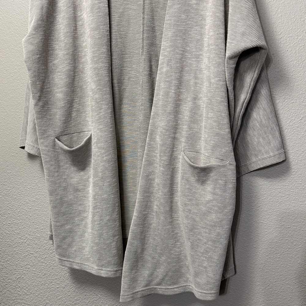 DONNI. Open Front Ribbed Cardigan - Picture 6 of 13